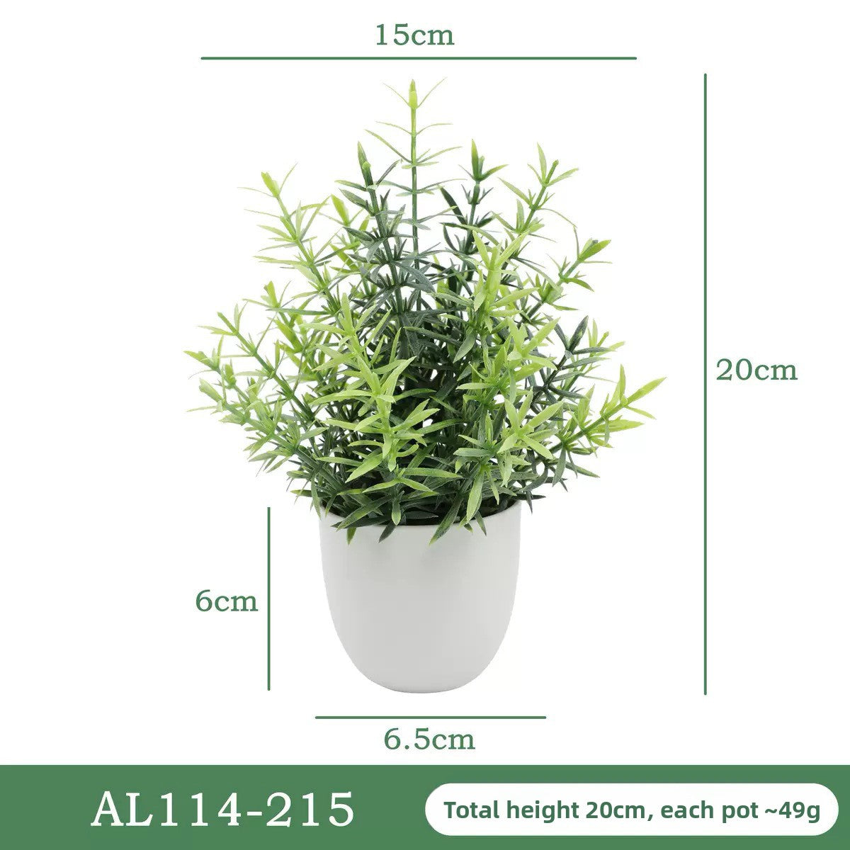 Artificial Eucalyptus Frosted Potted Plant
