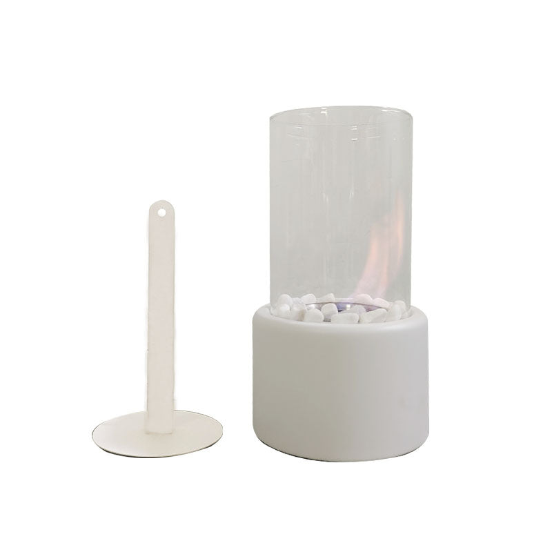 Desktop Glass Ethanol Fireplace Lamp for Indoor Ambiance