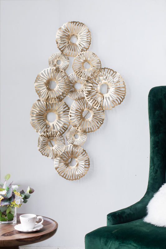 24-Inch Gold Coral-Inspired Wall Décor