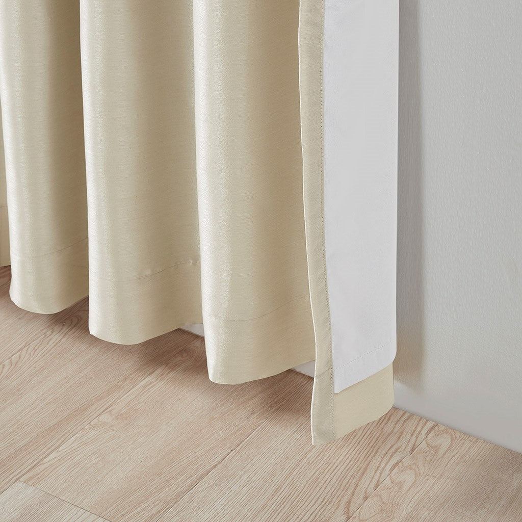 Twist Tab Total Blackout Window Curtain Panel Champagne 50x84"