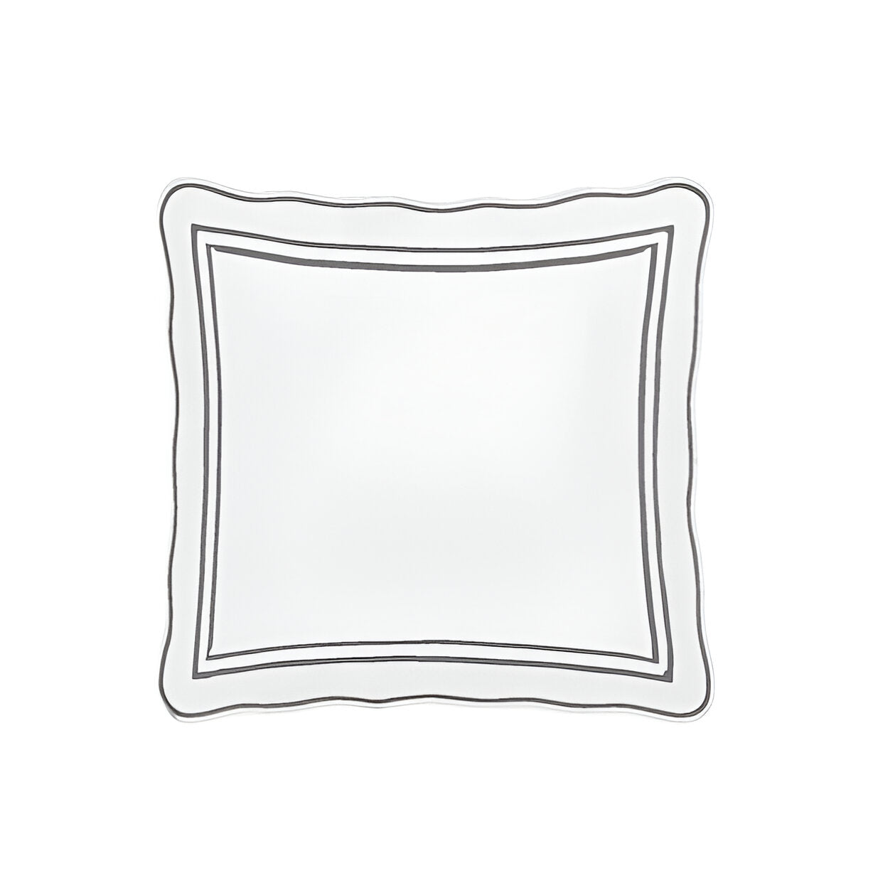 400TC Wavy Embroidery & Border Cotton Sateen Solid Duvet Cover Set