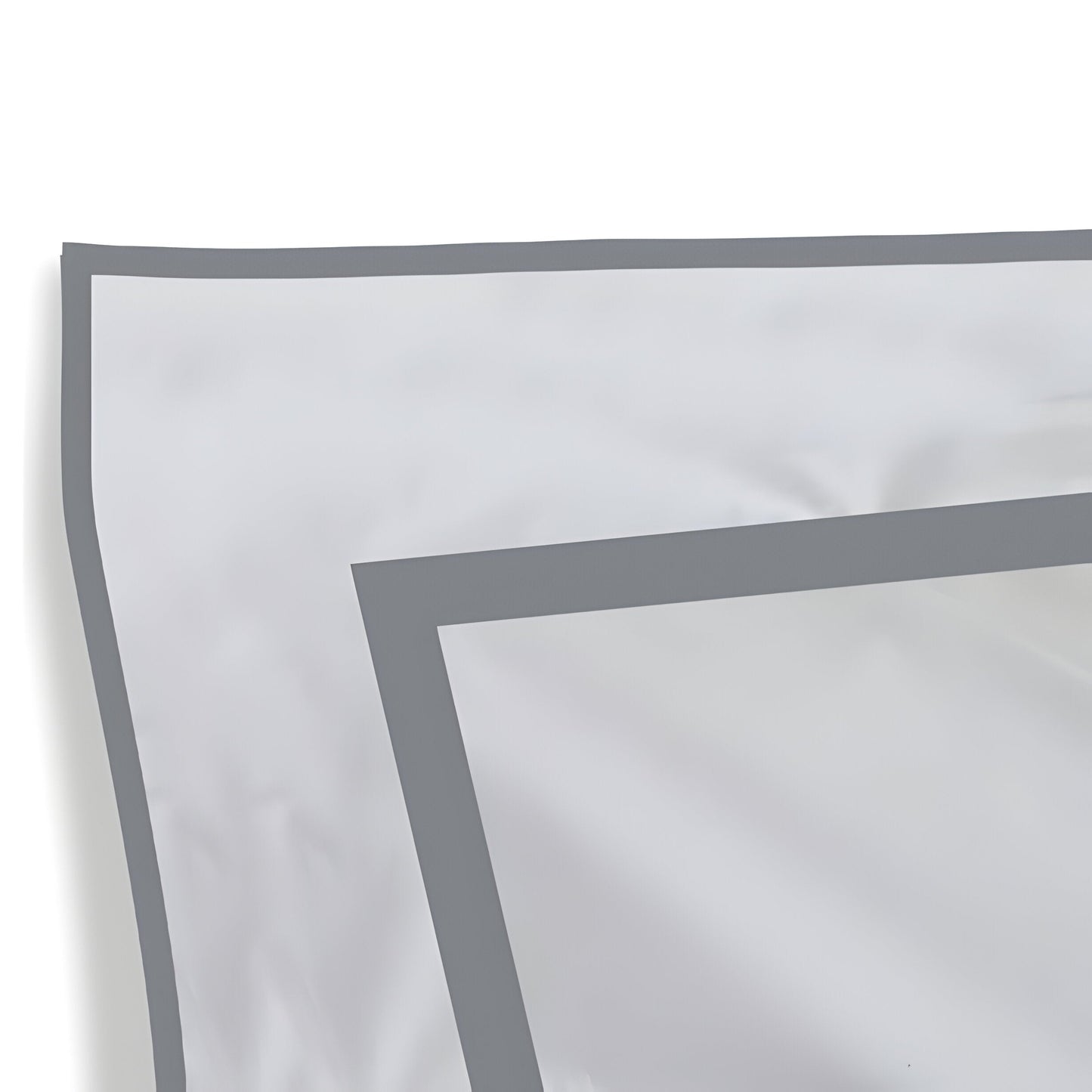 400TC Embroidery & Border Cotton Sateen Solid Duvet Cover Set