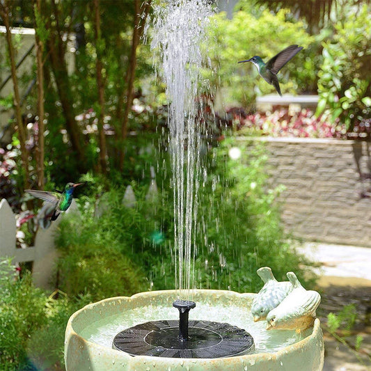Solar Powered Floating Fountain with Colorful Lights