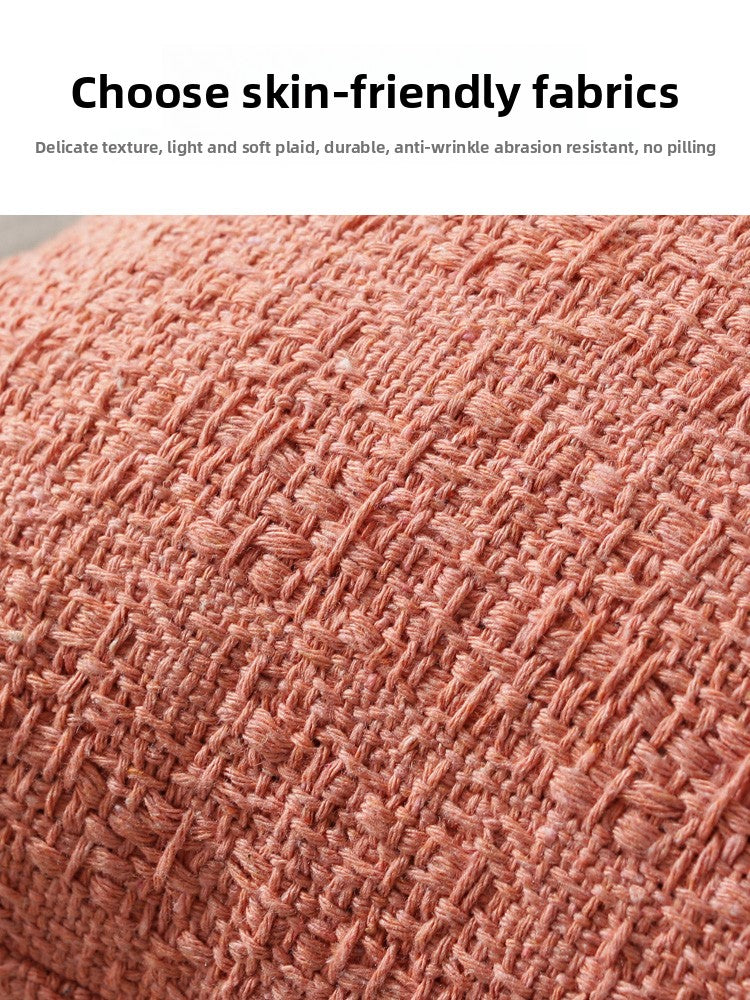 Cotton Linen Decorative Pillow and Lumbar Support Cushion