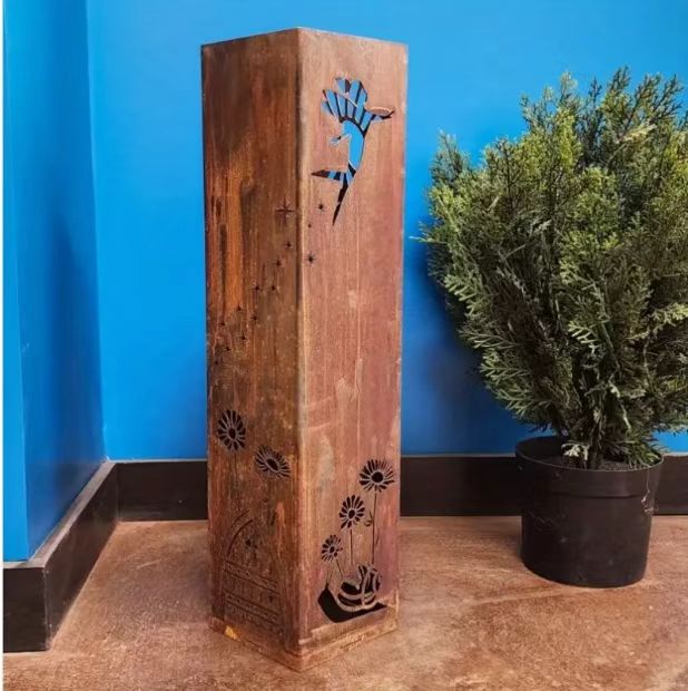 Rust-Resistant Hollow Steel Garden Lamp Post