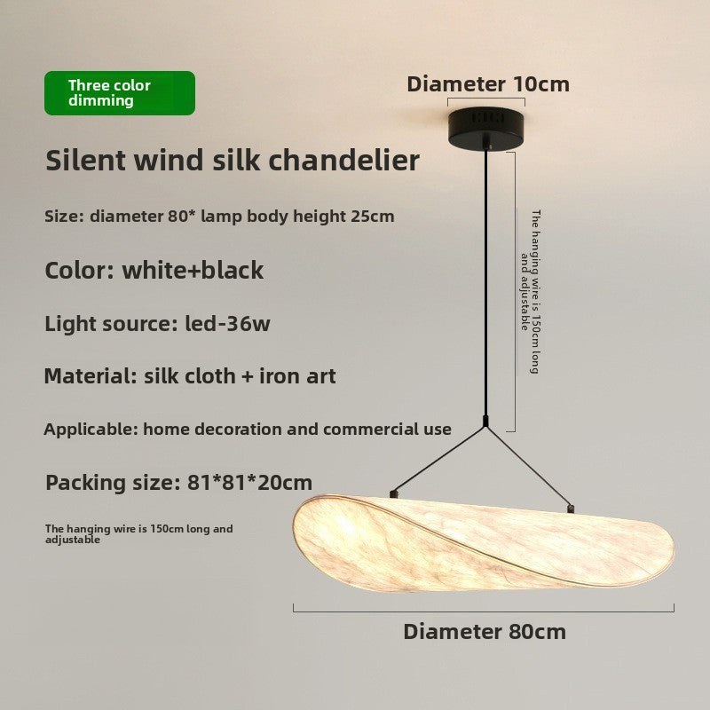 Japanese Style Silk Pendant Light