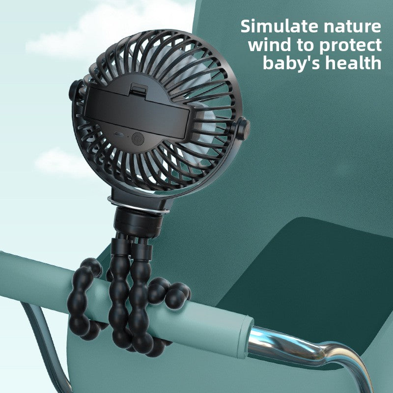 Mini USB Rechargeable Octopus Clip Fan