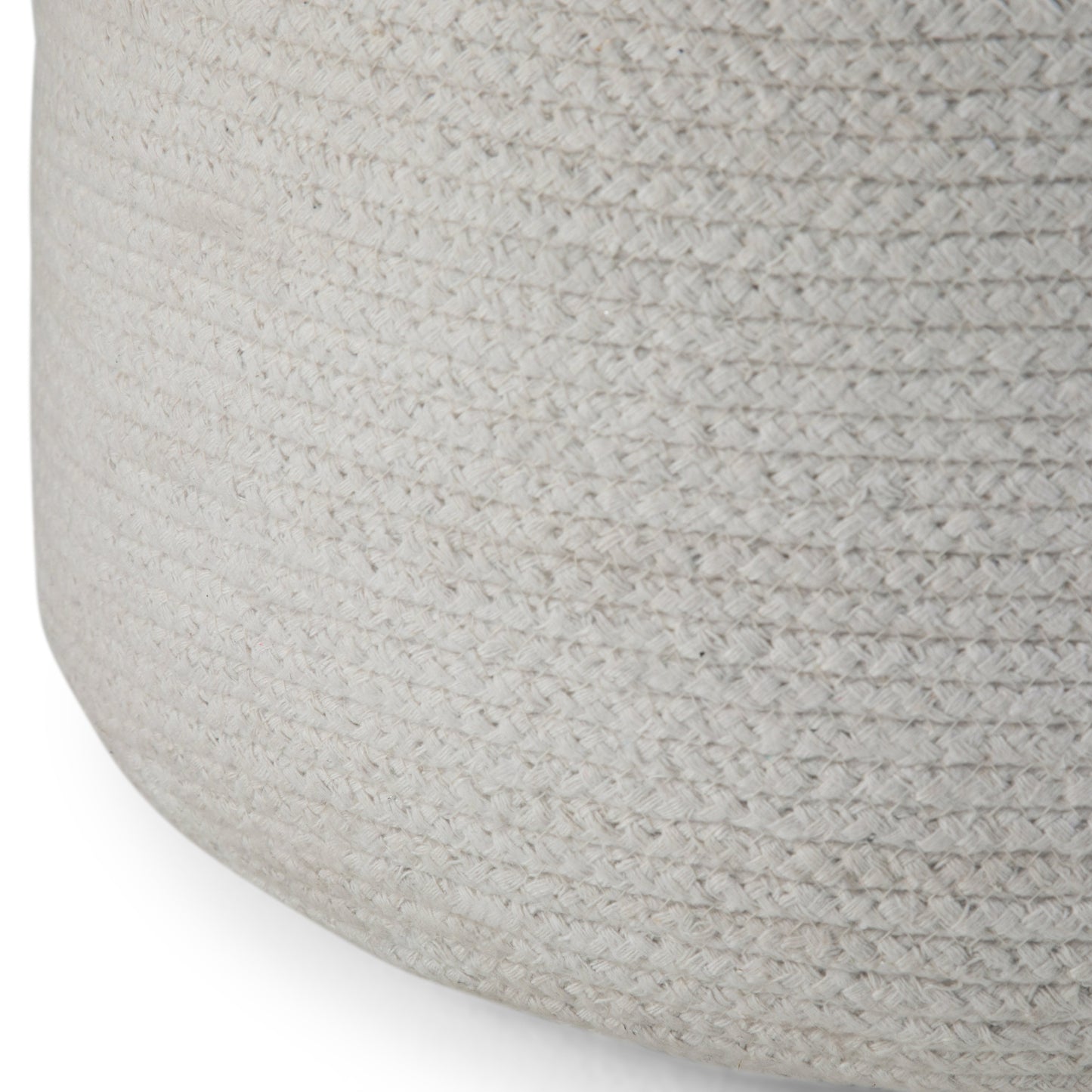 Serena 18 Inch Wide Round Braided Pouf