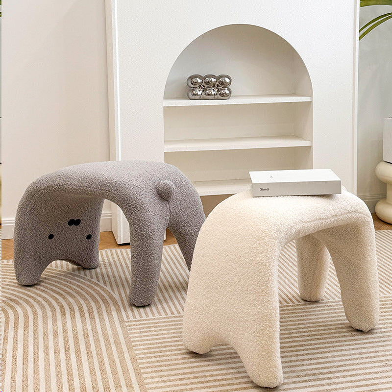 Cute Cat Design Wooden Stool