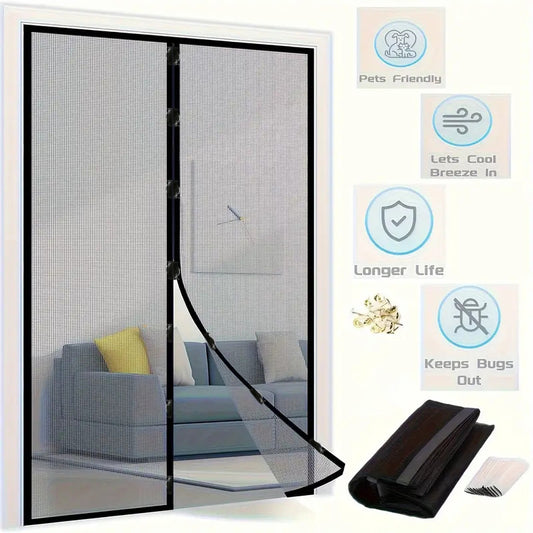 Magnetic Anti Mosquito Door Curtain with No Drill Installation