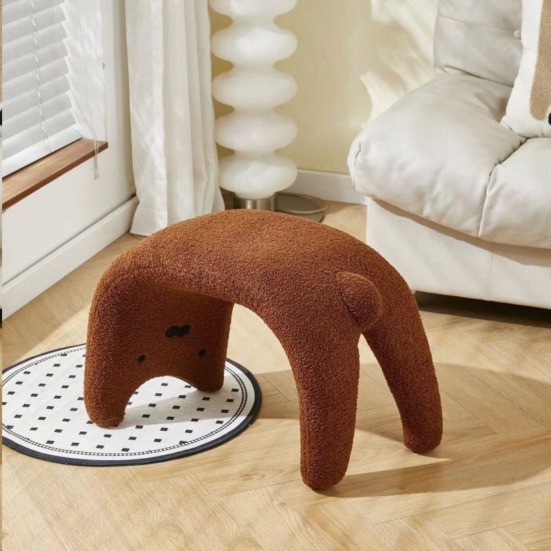 Cute Cat Design Wooden Stool