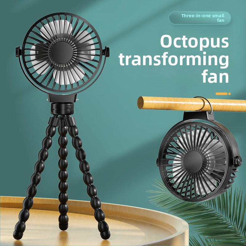 Mini USB Rechargeable Octopus Clip Fan