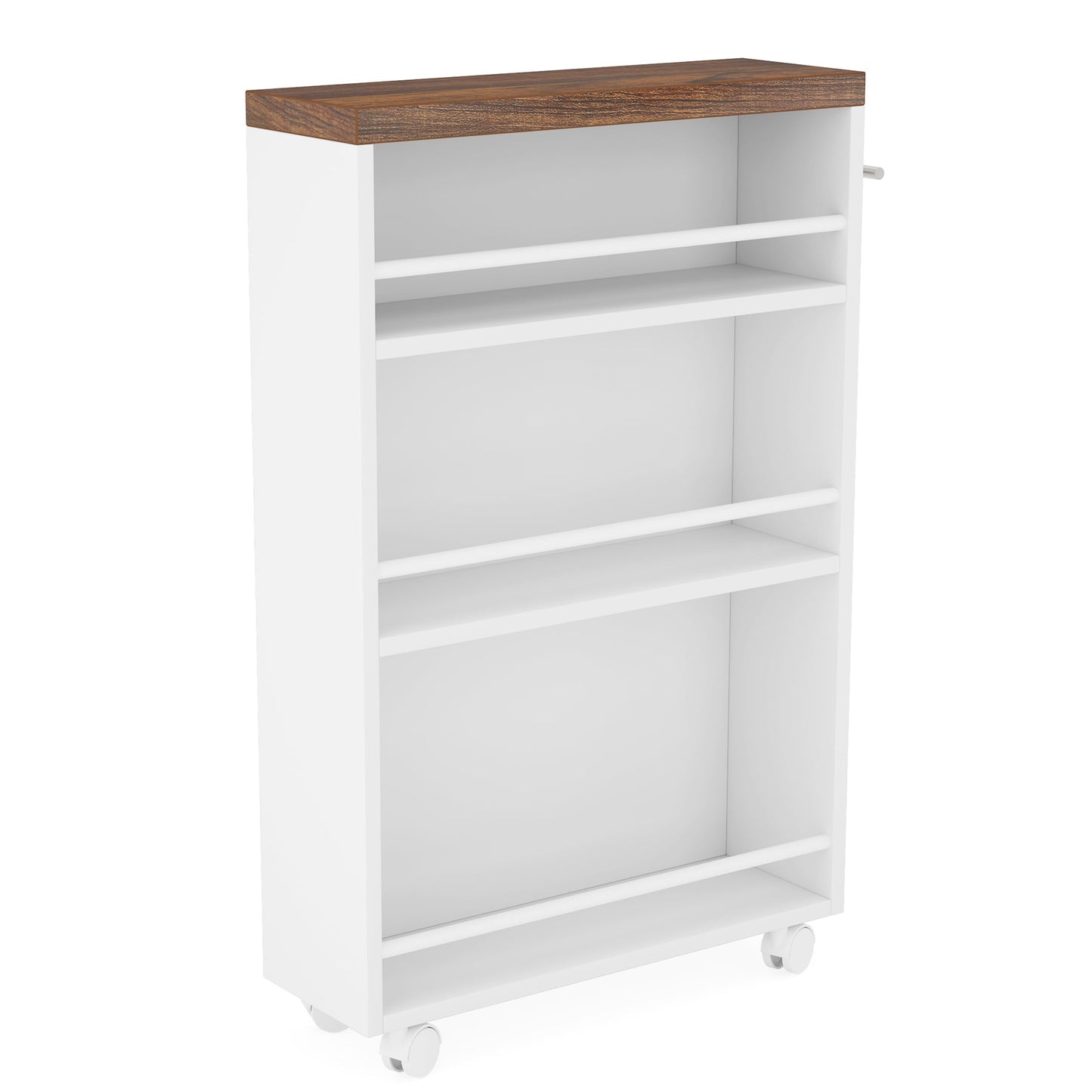 20" Slim Storage Cart – 4-Tier Narrow Rolling Kitchen Utility Cart