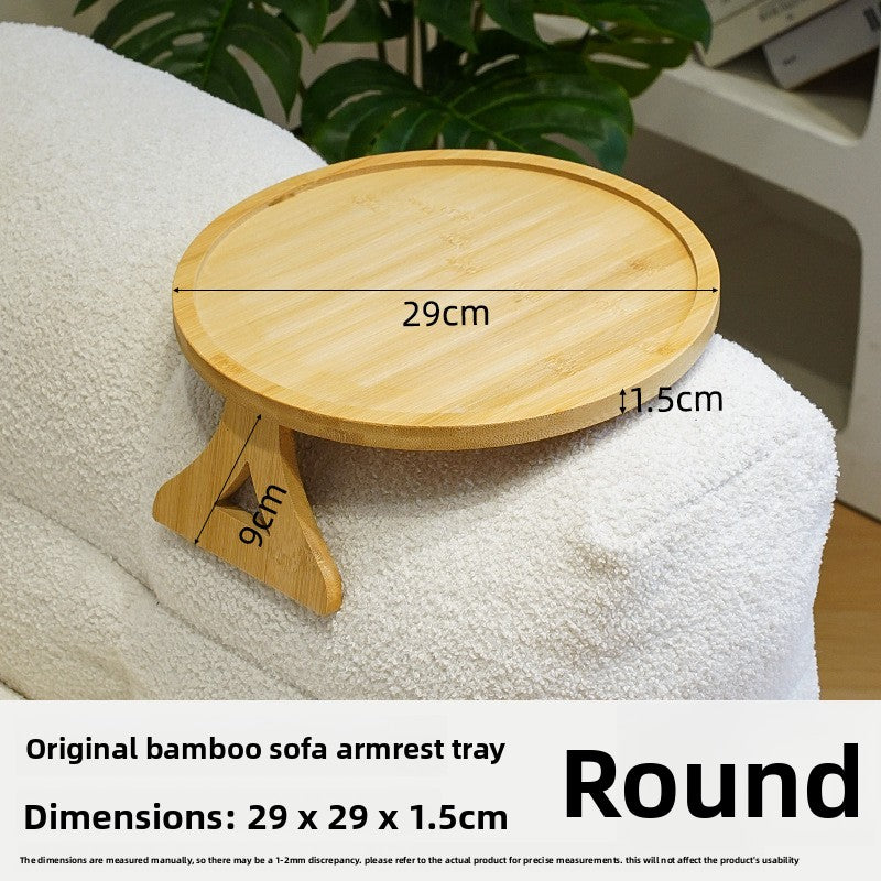 Foldable Bamboo Sofa Armrest Tray