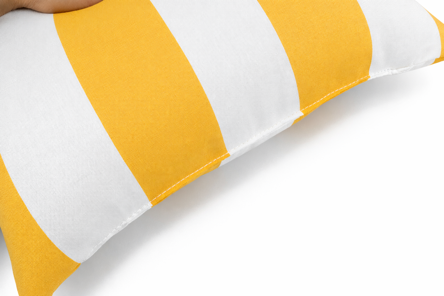 2 Pack Outdoor Throw Pillows in Yellow/White
