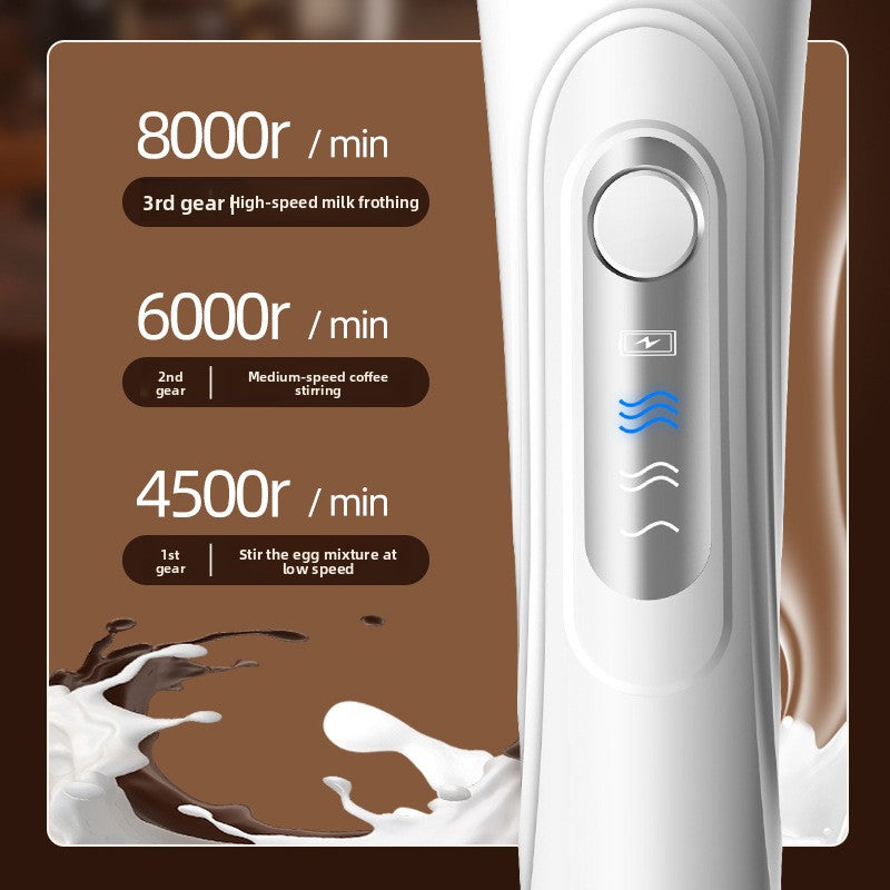 Wireless Handheld Electric Milk Frother and Mixer