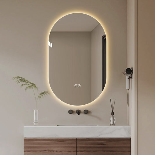 48*30 Inch Smart Wall Mounted LED Bathroom Mirror