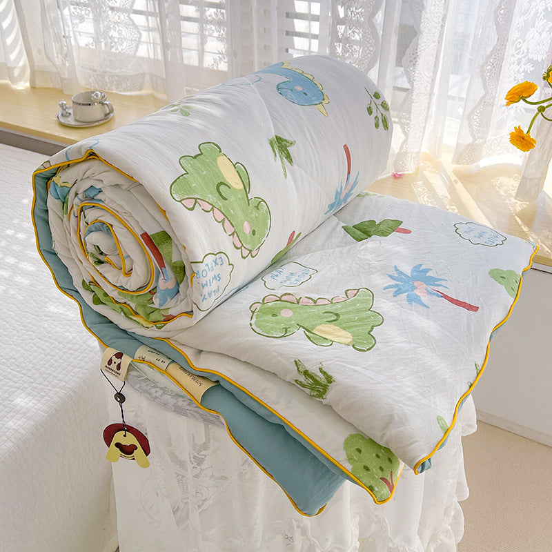 Double-layer yarn soybean fiber summer quilt
