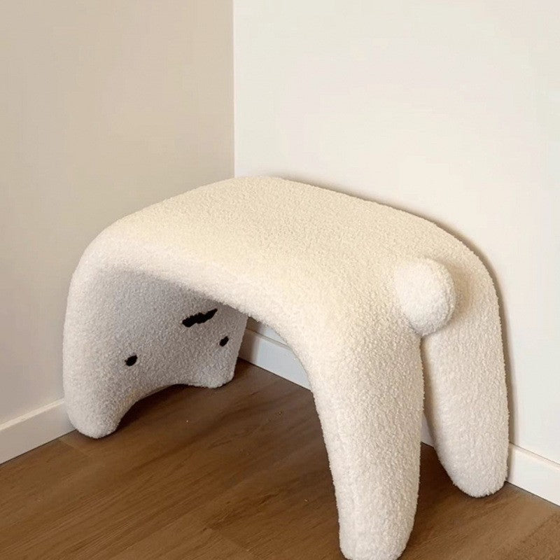 Cute Cat Design Wooden Stool
