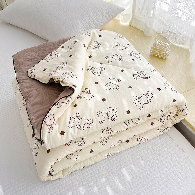 Double-layer yarn soybean fiber summer quilt
