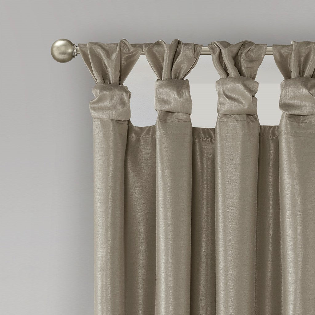 Twist Tab Total Blackout Window Curtain Panel Pewter 50x84"