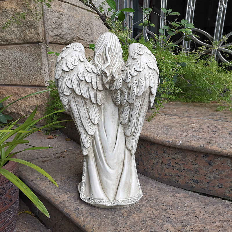 European Style Angel Resin Garden Sculpture