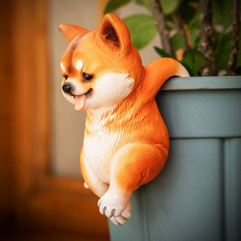 Artificial Puppy Flower Pot Bonsai Decoration
