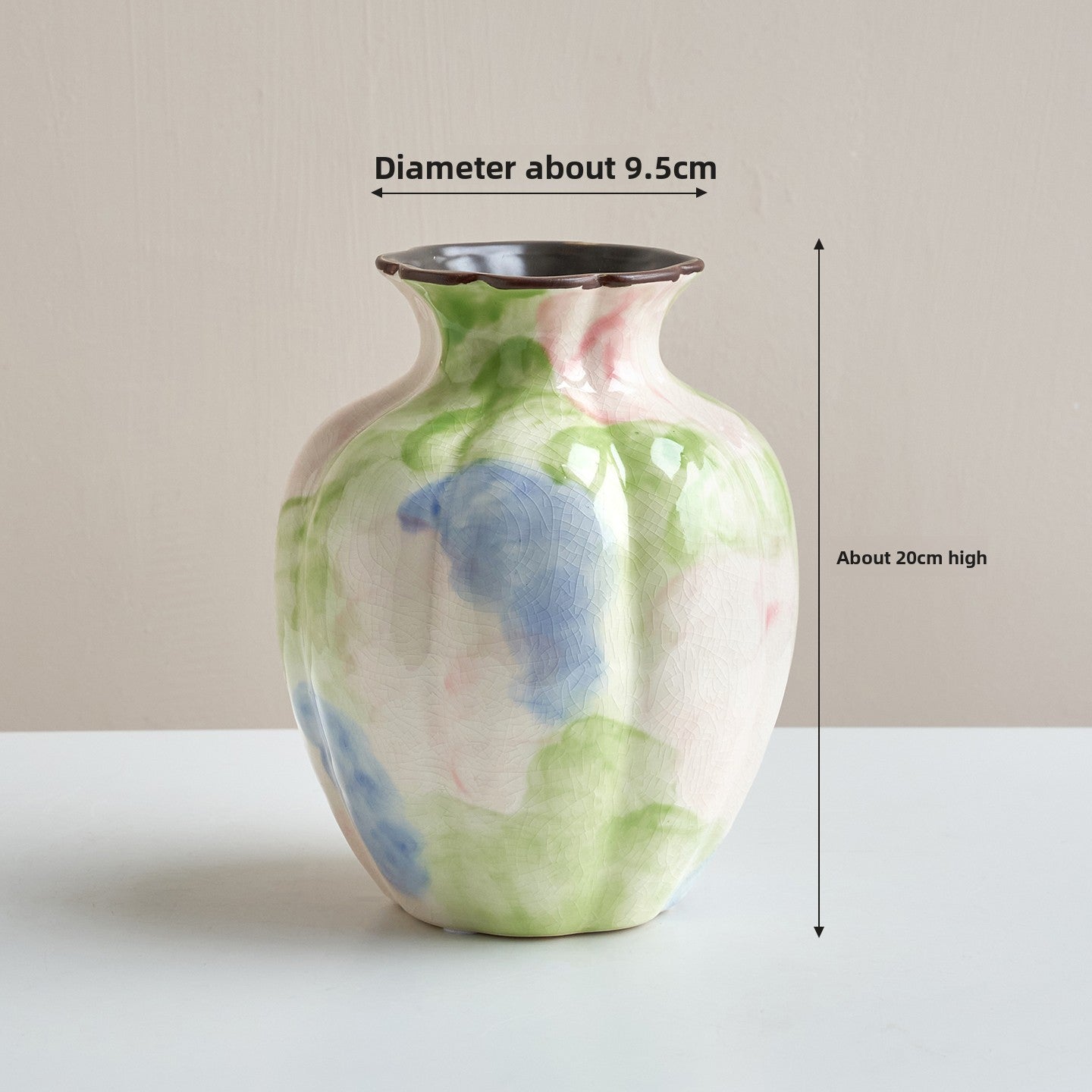 Artistic Gradient Ceramic Flower Vase