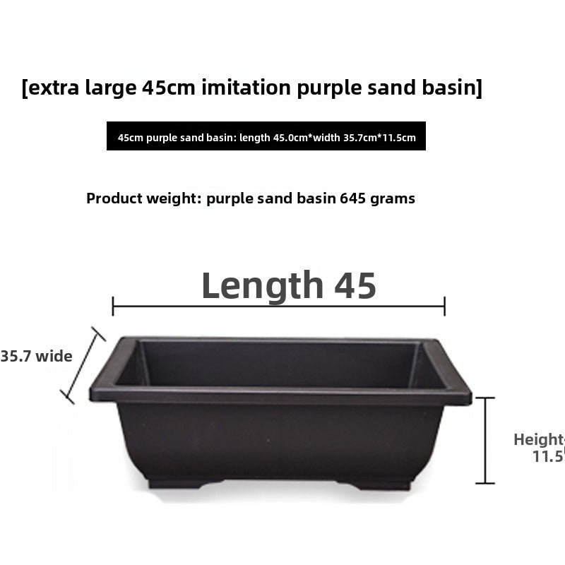 Plastic flower pot for succulent plant cultivation
