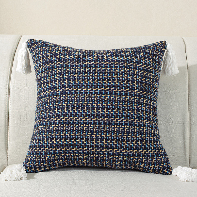 Cotton Linen Decorative Pillow and Lumbar Support Cushion