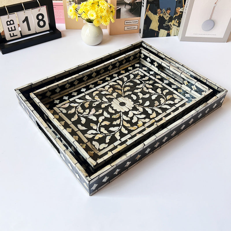 Handmade Mother-of-Pearl Decorative Tray