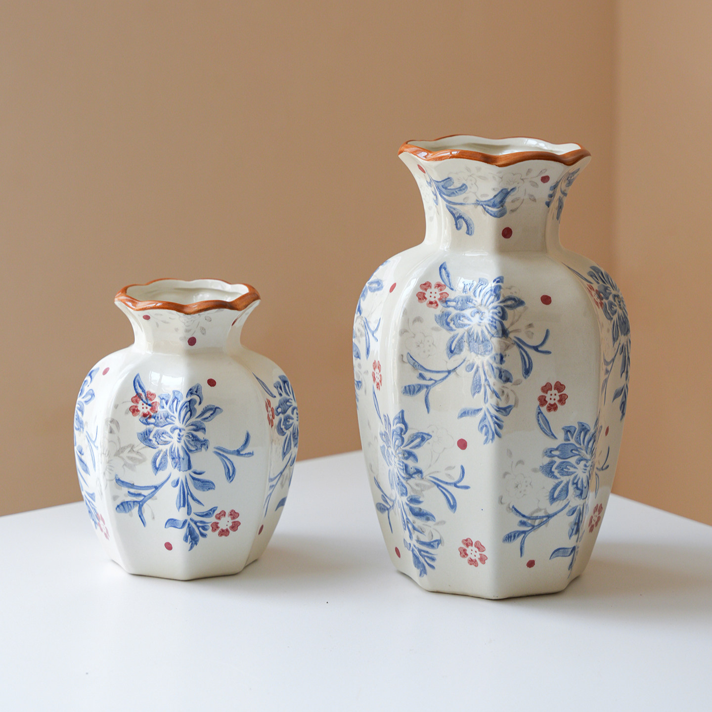 Medieval Style Blue and White Porcelain Vase