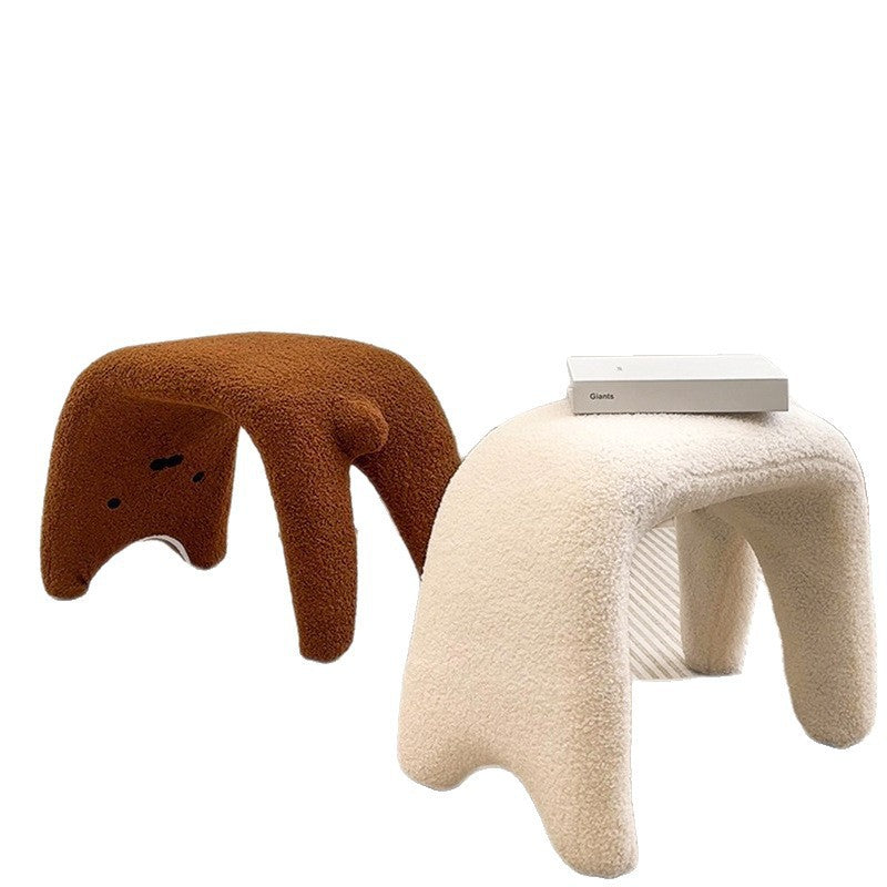 Cute Cat Design Wooden Stool