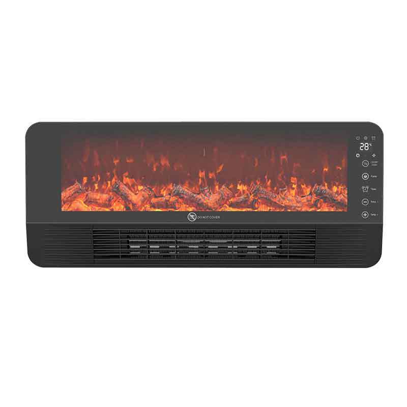 Wall Mounted Electric Fireplace Heater with Simulated Flame