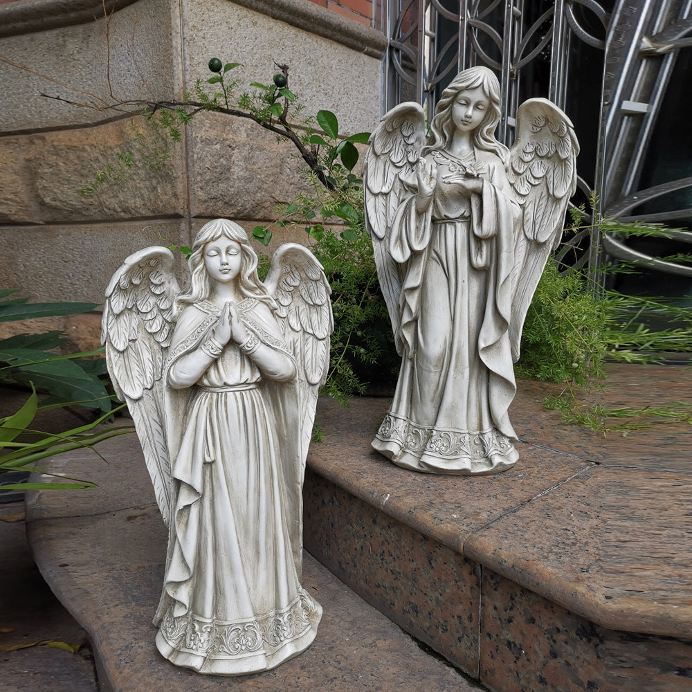 European Style Angel Resin Garden Sculpture