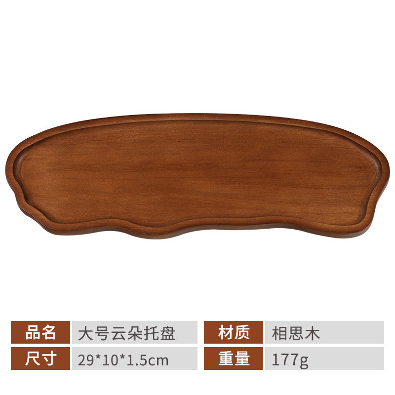 Acacia Wood Tray Japanese-Style Tea Tray Household Solid Wood Dinner Plate Rectangular Coaster Wooden Tray Coffee Shop Cake Candy