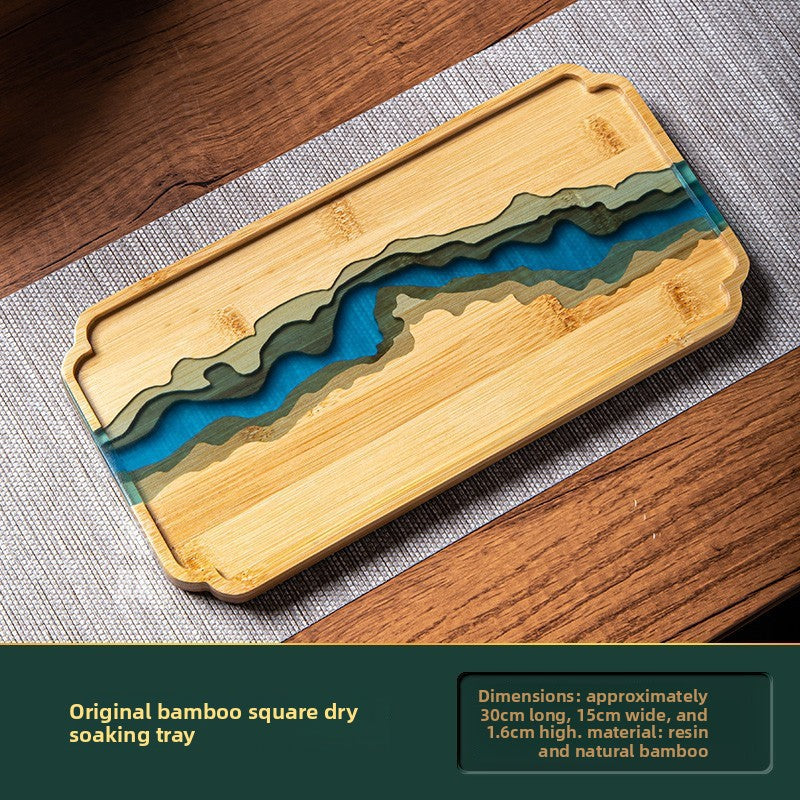 Japanese Style Handmade Wooden Dry Bubble Tea Tray