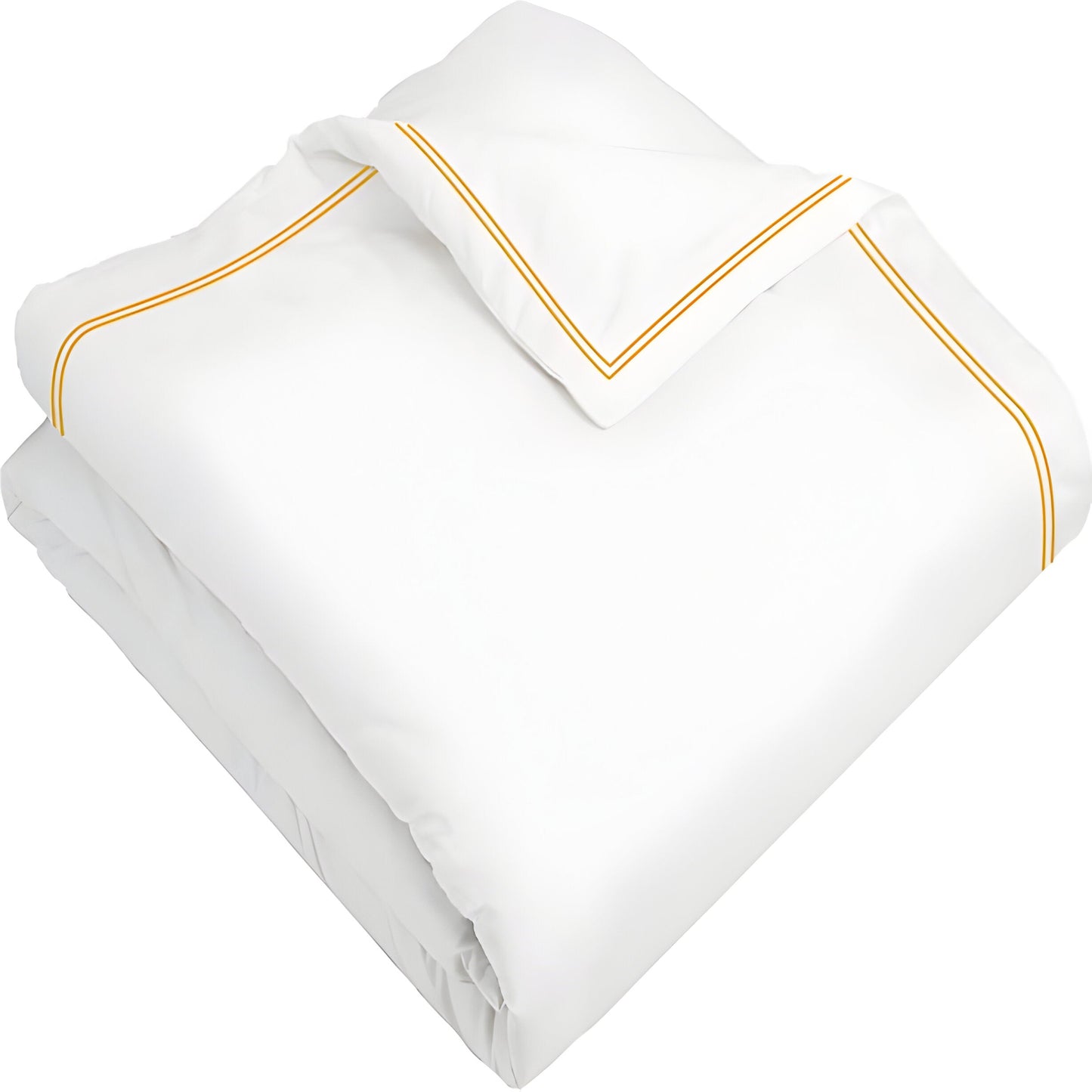 400TC Cotton Double Edge Embroidery Sateen Solid Duvet Cover Set