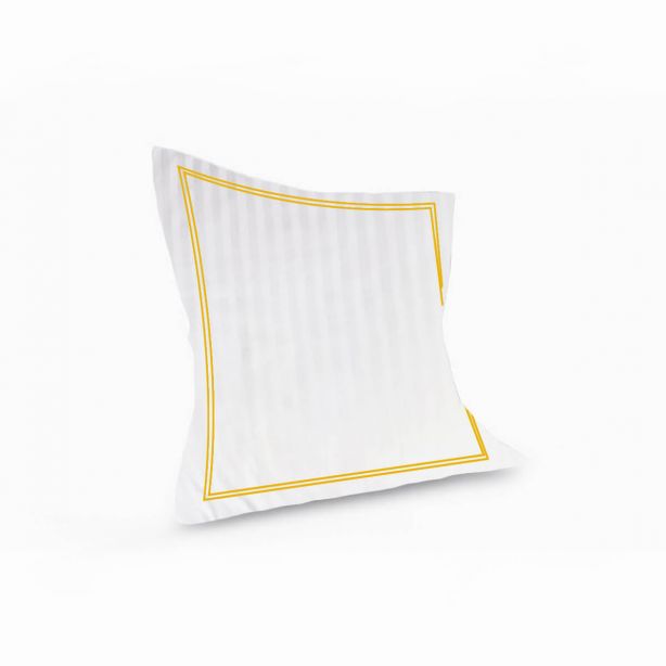 400TC Cotton Double Edge Embroidery Sateen Stripe Duvet Cover Set
