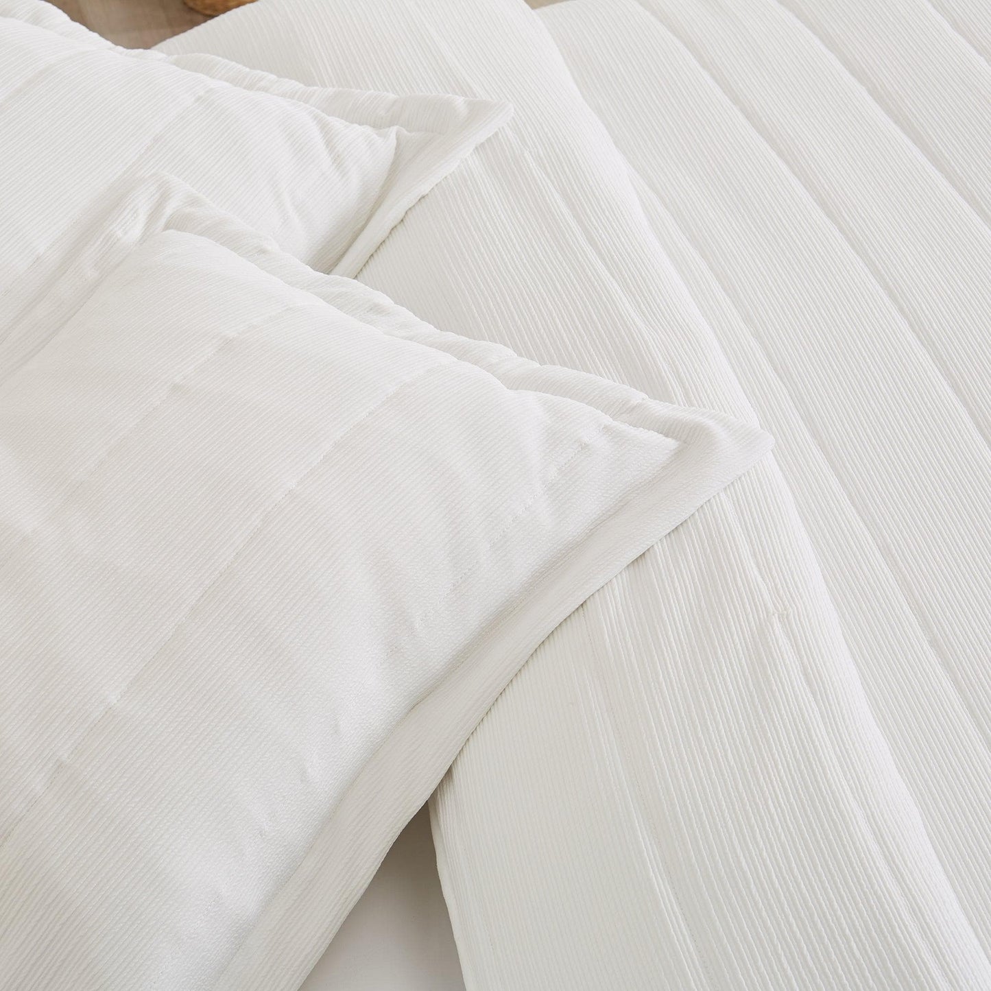 Textured Striped Quilt Set - Ellie Collection