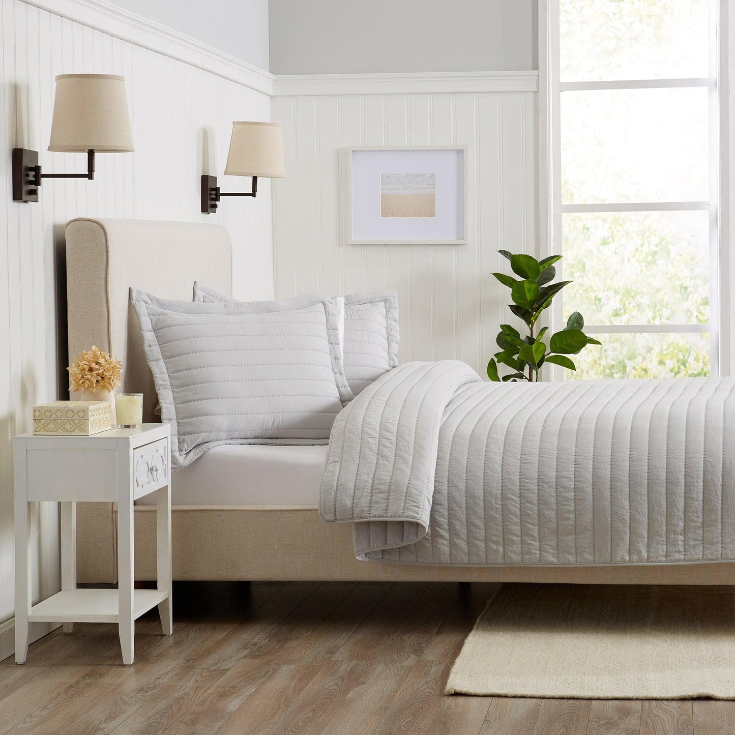 Solid Striped Quilt - Virginia Collection
