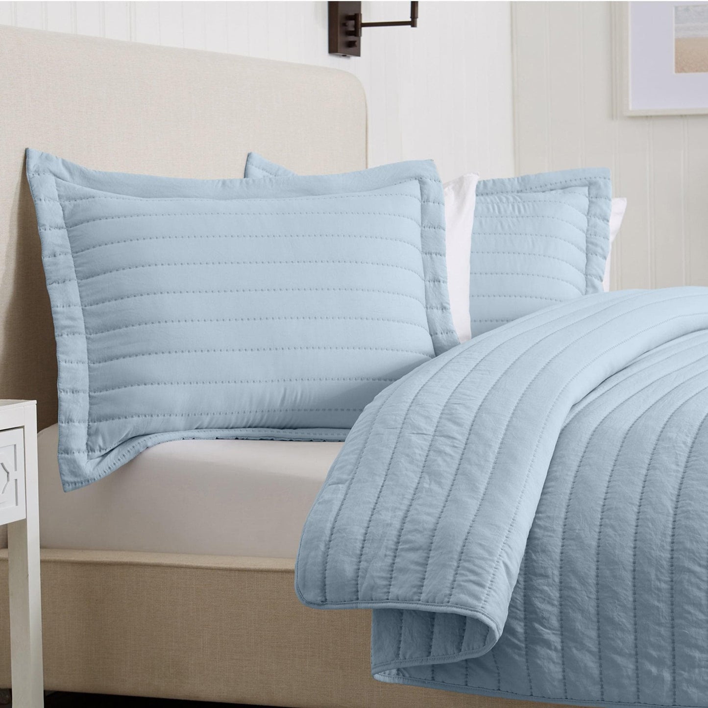 Solid Striped Quilt - Virginia Collection