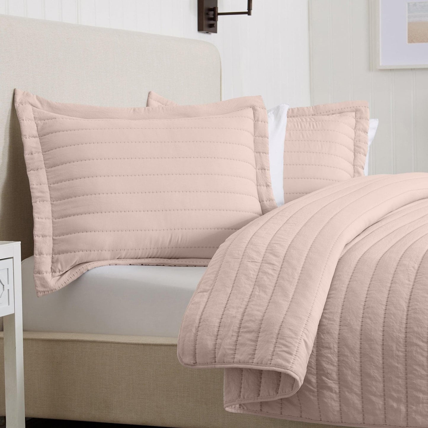 Solid Striped Quilt - Virginia Collection