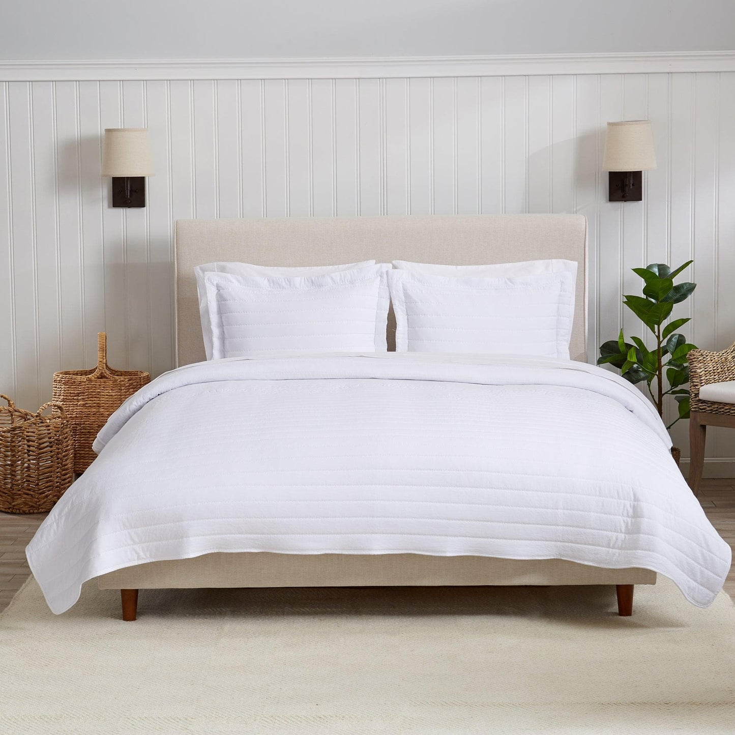 Solid Striped Quilt - Virginia Collection