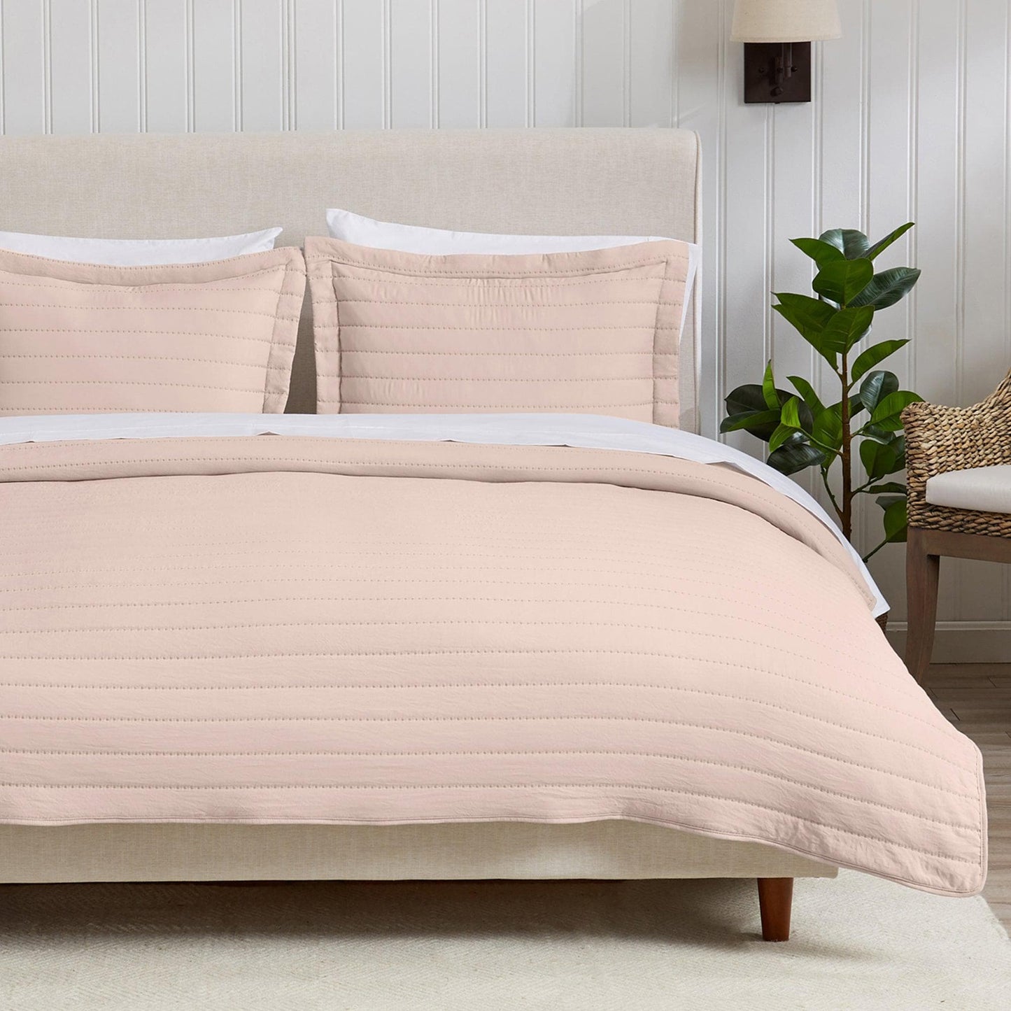 Solid Striped Quilt - Virginia Collection