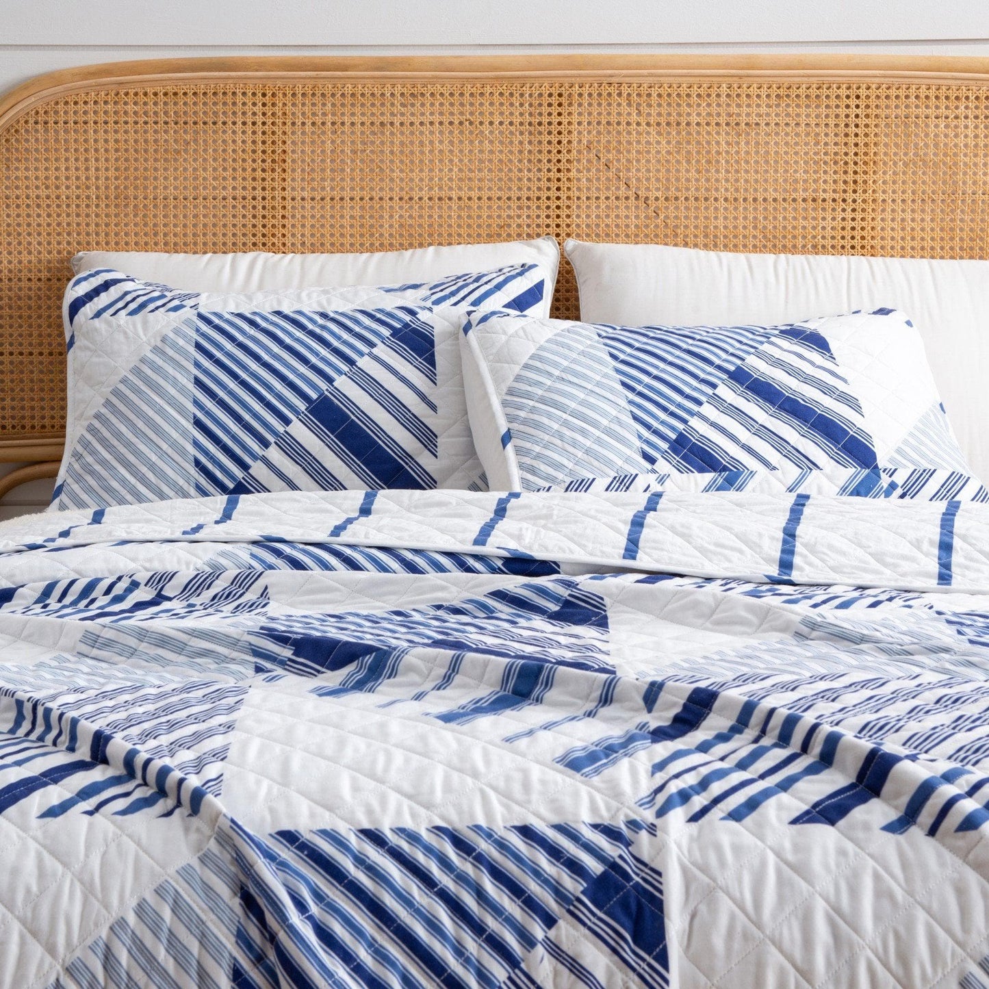 Navy Stripe Quilt - Midnight Bay Collection