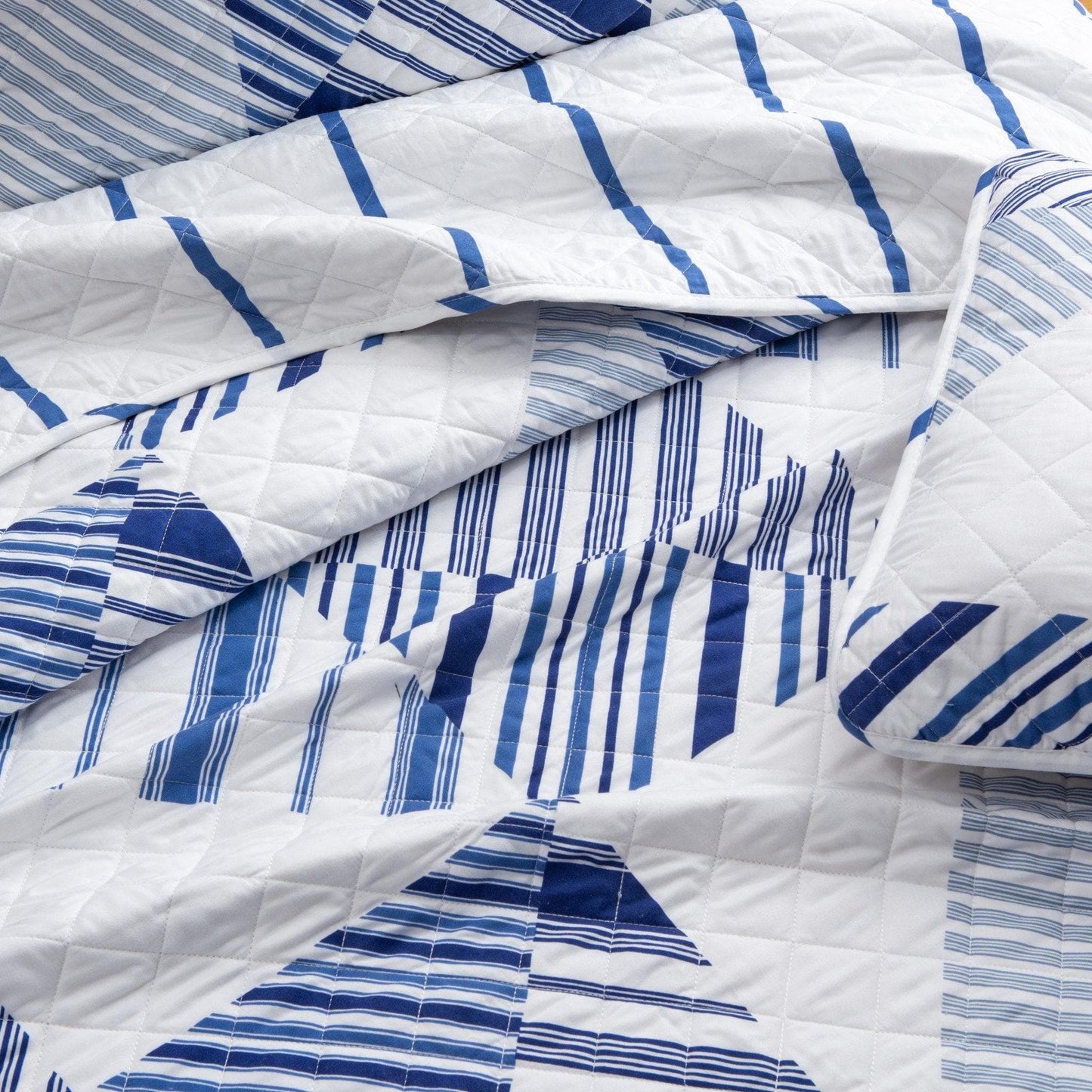 Navy Stripe Quilt - Midnight Bay Collection