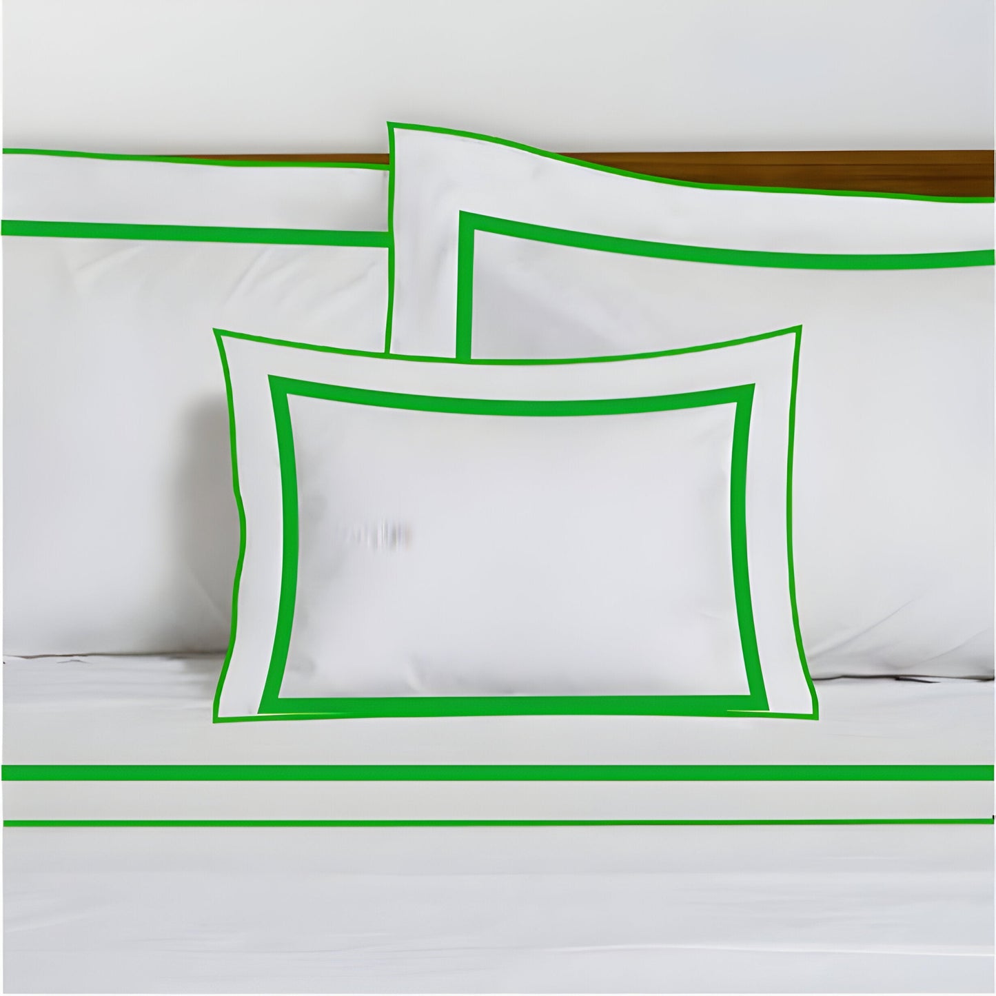 400TC Embroidery & Border Cotton Sateen Solid Duvet Cover Set
