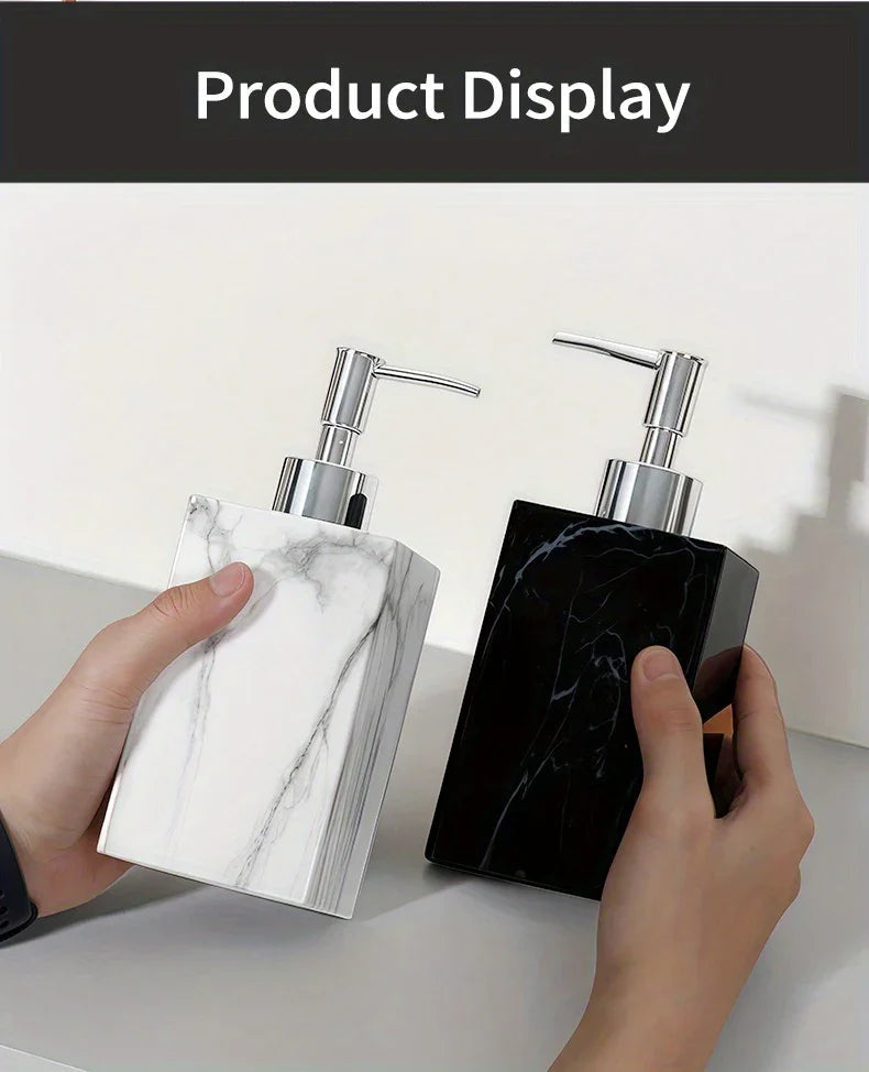 Hotel Bathroom Hand Sanitizer Refillable Bottle Simple and High-end Press Bottle Lotion Bottle Shampoo Shower Gel Empty Bottle