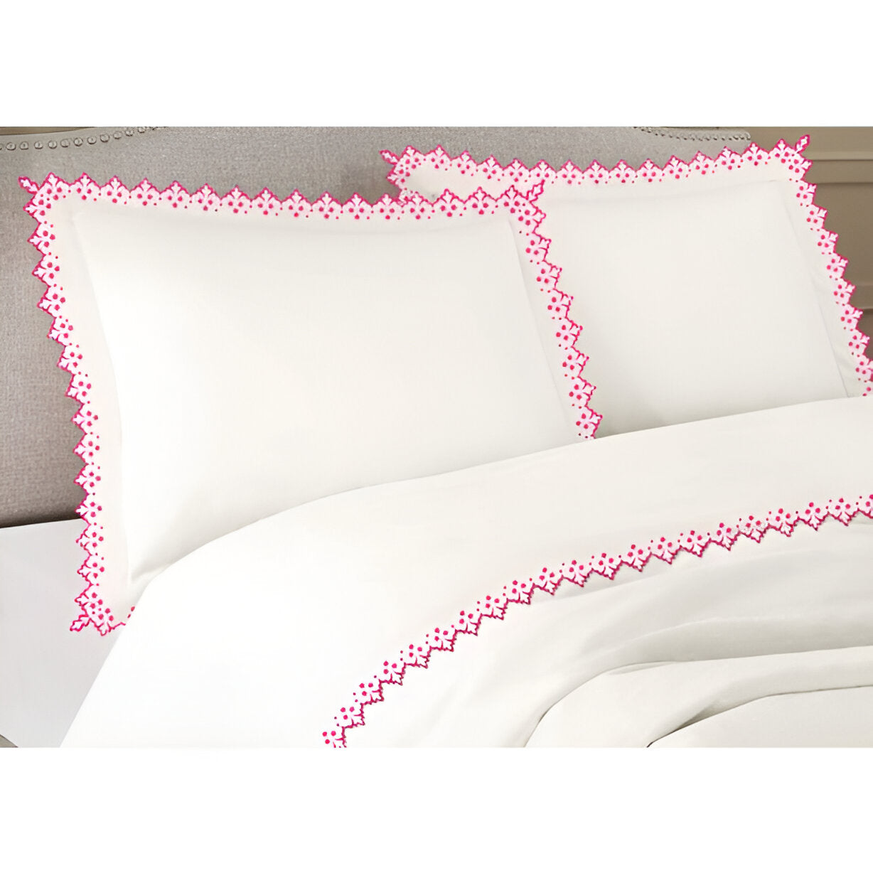 Elegant Flower Embroidered Duvet Cover Set